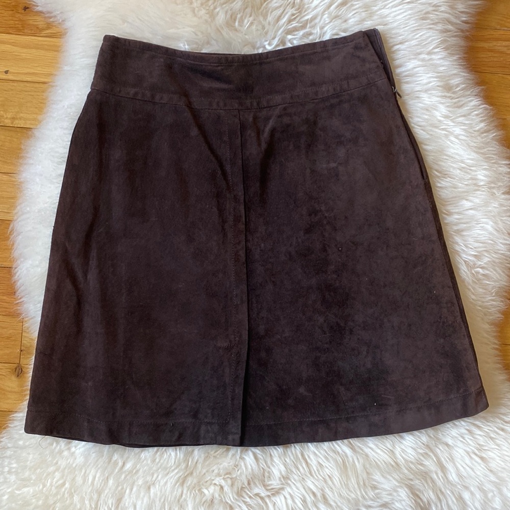 XOE New York Suede Mini Skirt